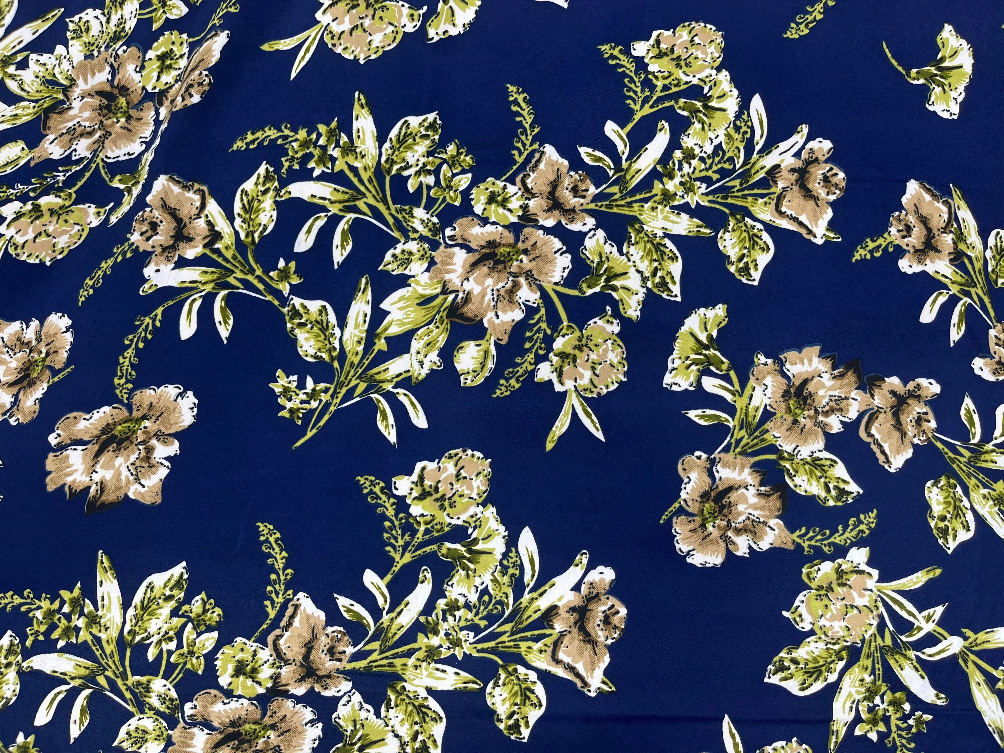 Tuberose - Clearance Printed Crepe Fabric