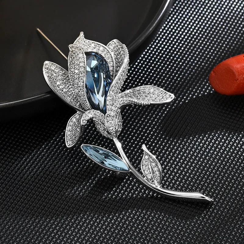 Tulip Brooch Fashion Feminine Crystal