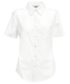 White - Ladyfit poplin short sleeve shirt