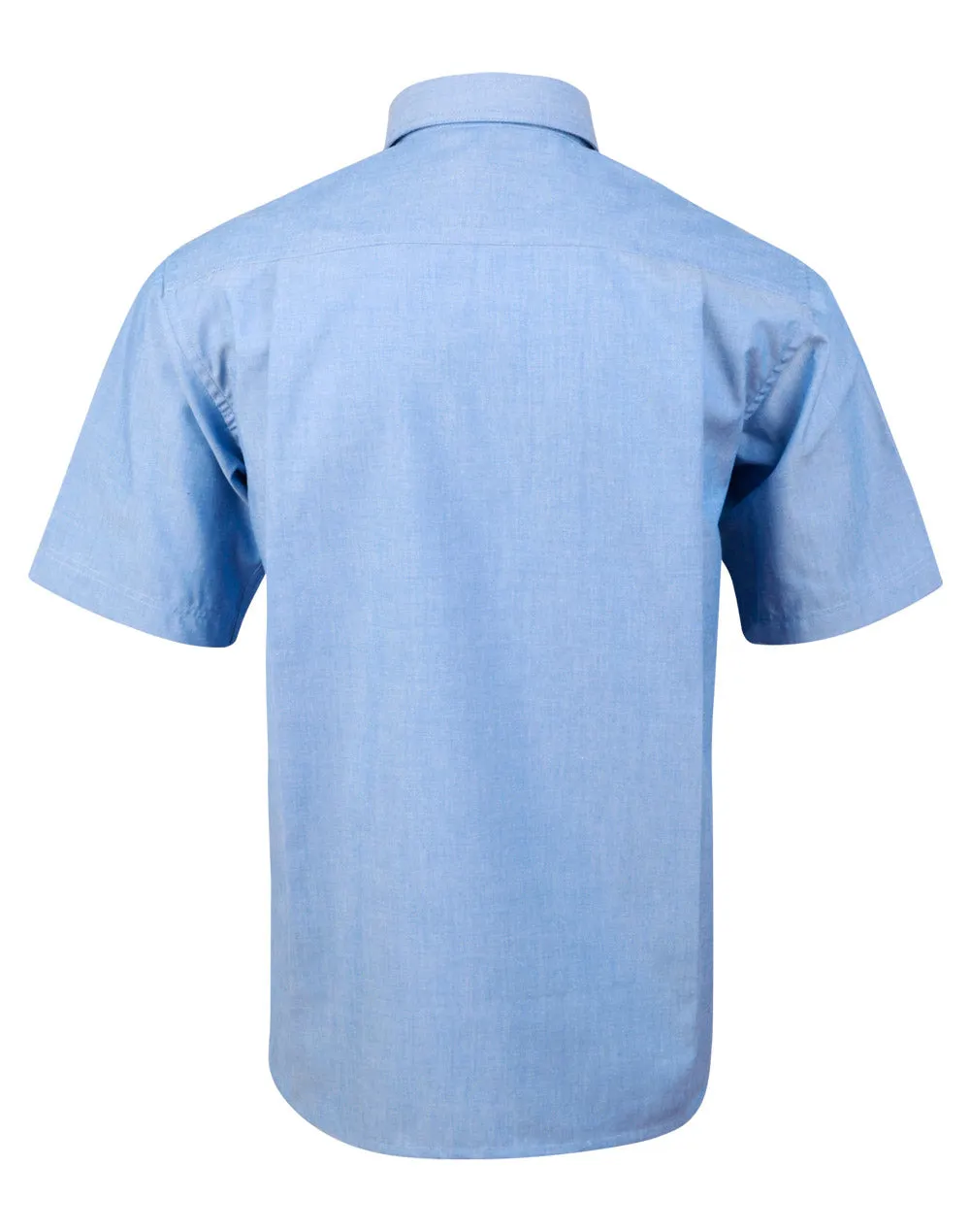 Winning Spirit Men's Wrinkle Free Short Sleeve Chambray Shirts (BS03S)