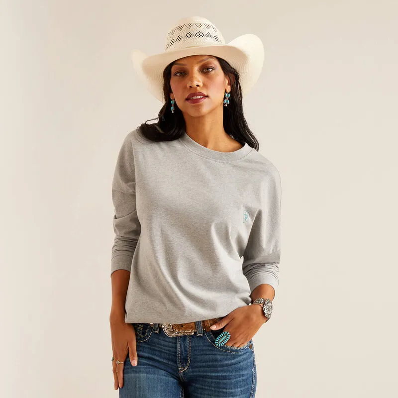 Women's Ariat Farm Fun Oversized Long Sleeve Graphic Tee