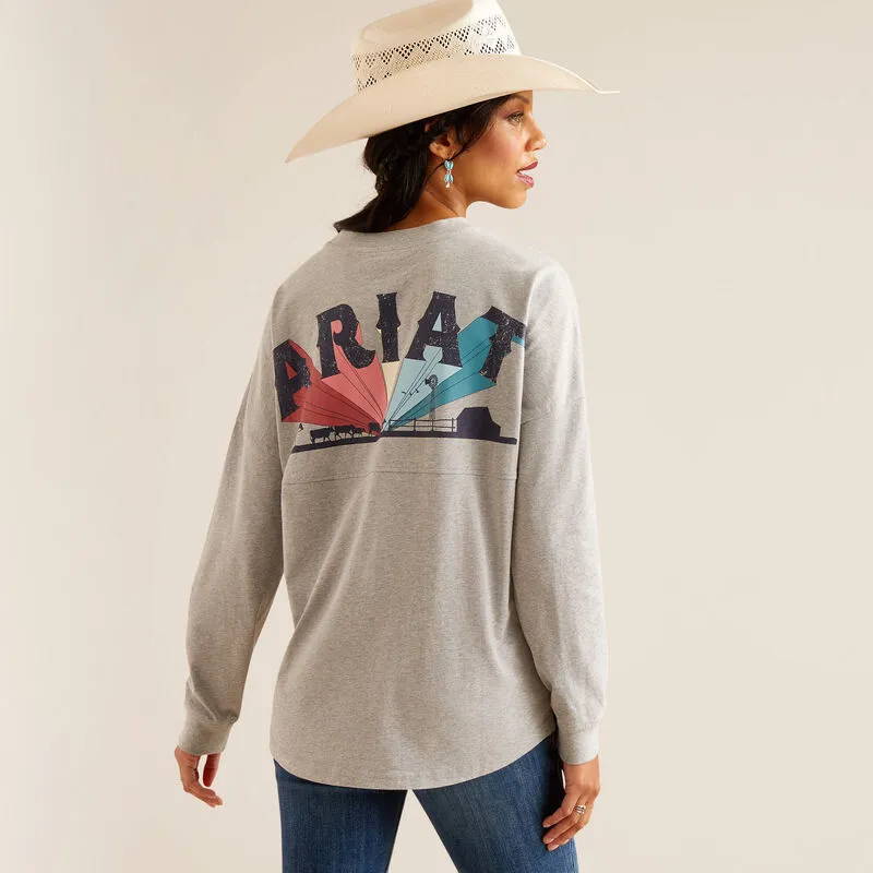 Women's Ariat Farm Fun Oversized Long Sleeve Graphic Tee