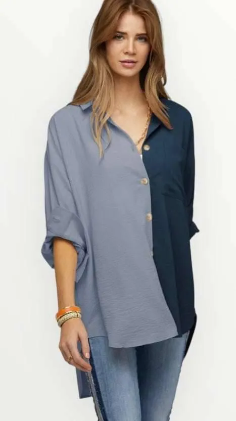 Womens Color Block Shirt